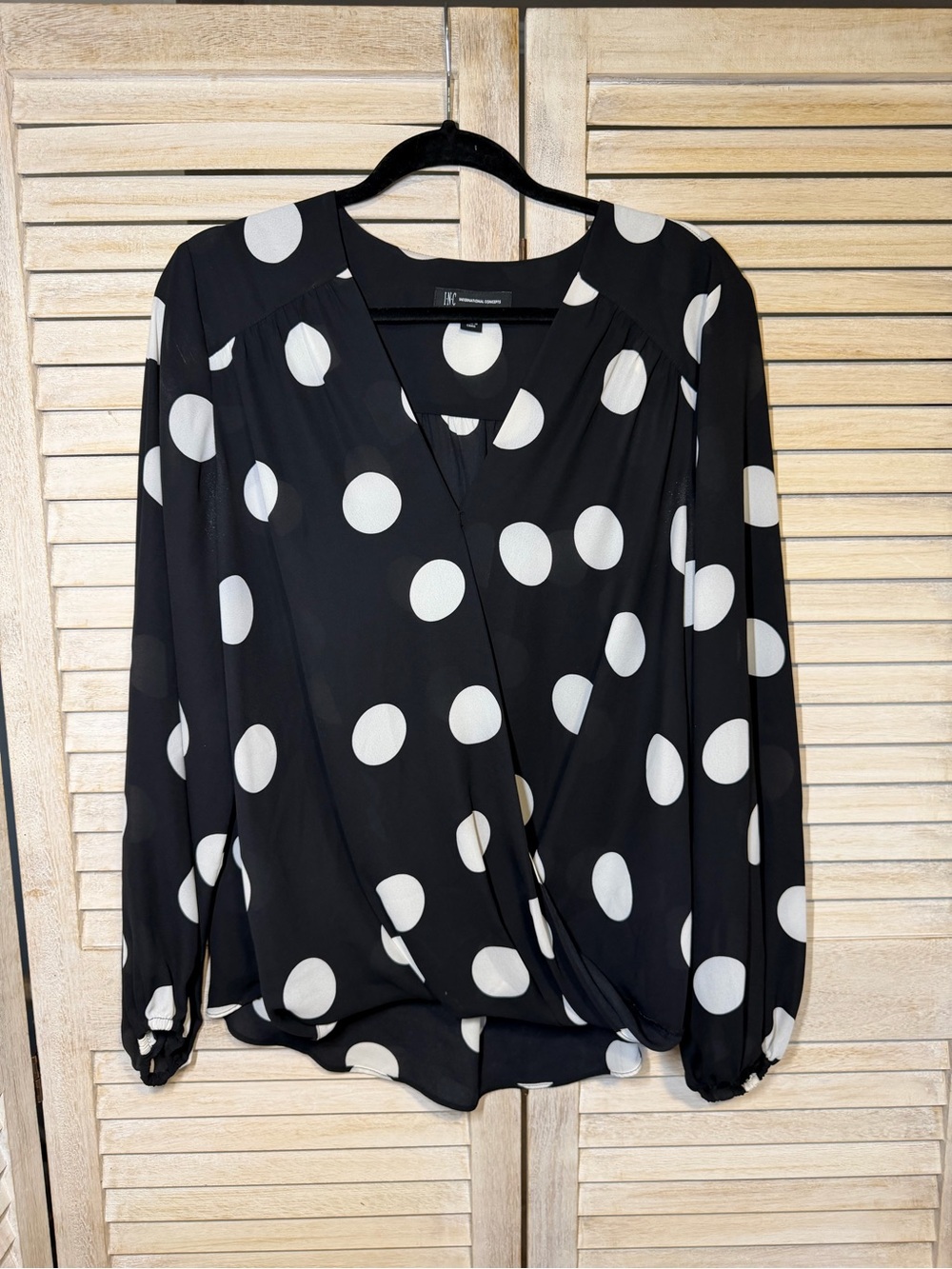 INC International Concepts Polka Dot Blouse
